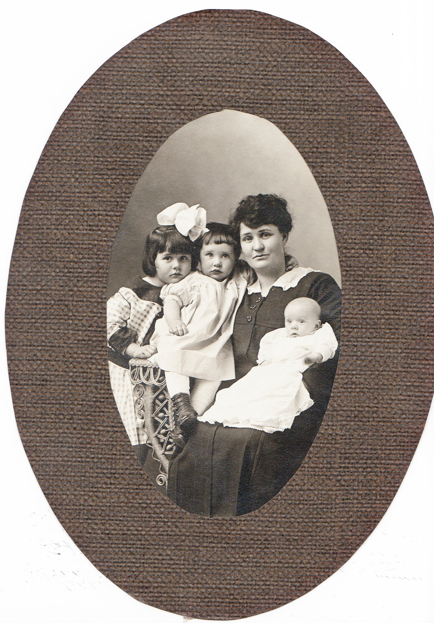 Mary Dean & O’Malley Children—My maternal grandmother, with her brother’s children, one of whom she and my grandfather raised from shortly after birth to about 12 years of age due to the mother’s death shortly after birth of the child.