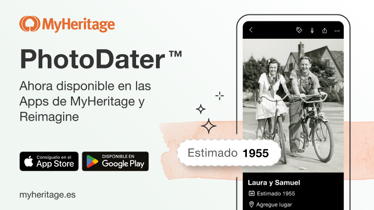 PhotoDater™ ya está disponible en las aplicaciones móviles MyHeritage y Reimagine