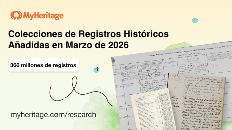 MyHeritage Añade 366 Millones de Registros Históricos en Marzo de 2026