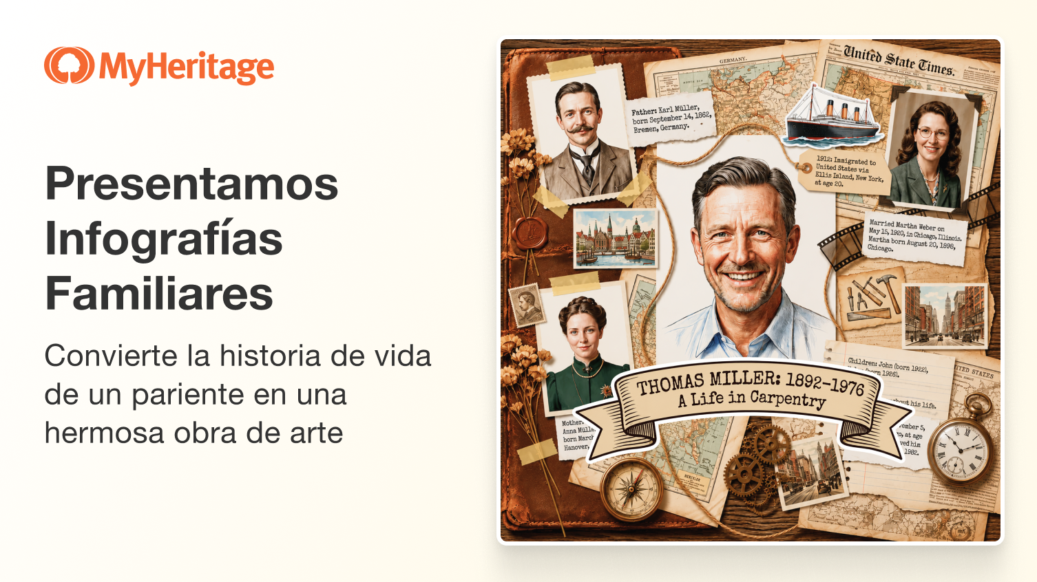 Presentamos Infografías Familiares: Convierte la historia de vida de un ser querido en una hermosa obra de arte