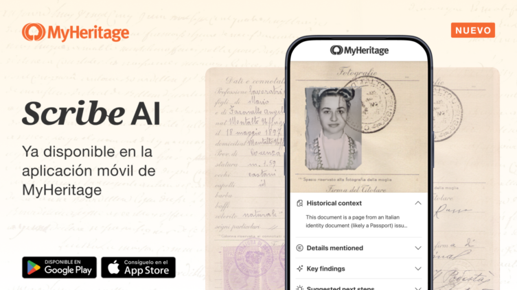 Scribe AI ya está disponible en la aplicación móvil de MyHeritage