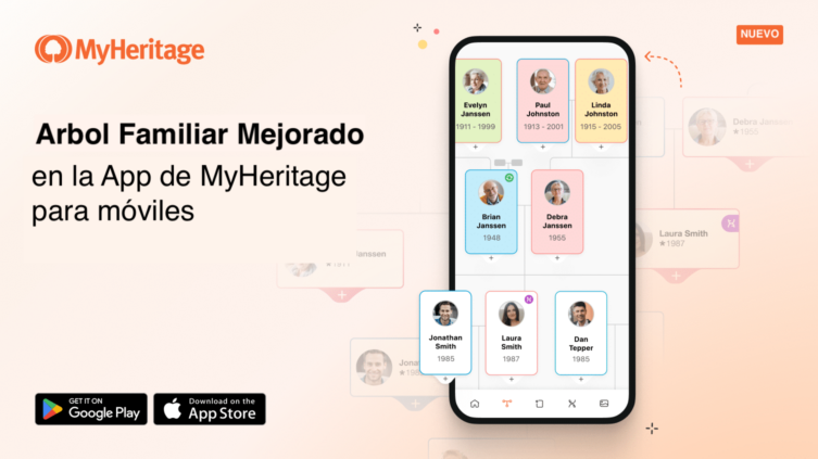 Nuevo: Árbol genealógico mejorado en la aplicación móvil de MyHeritage
