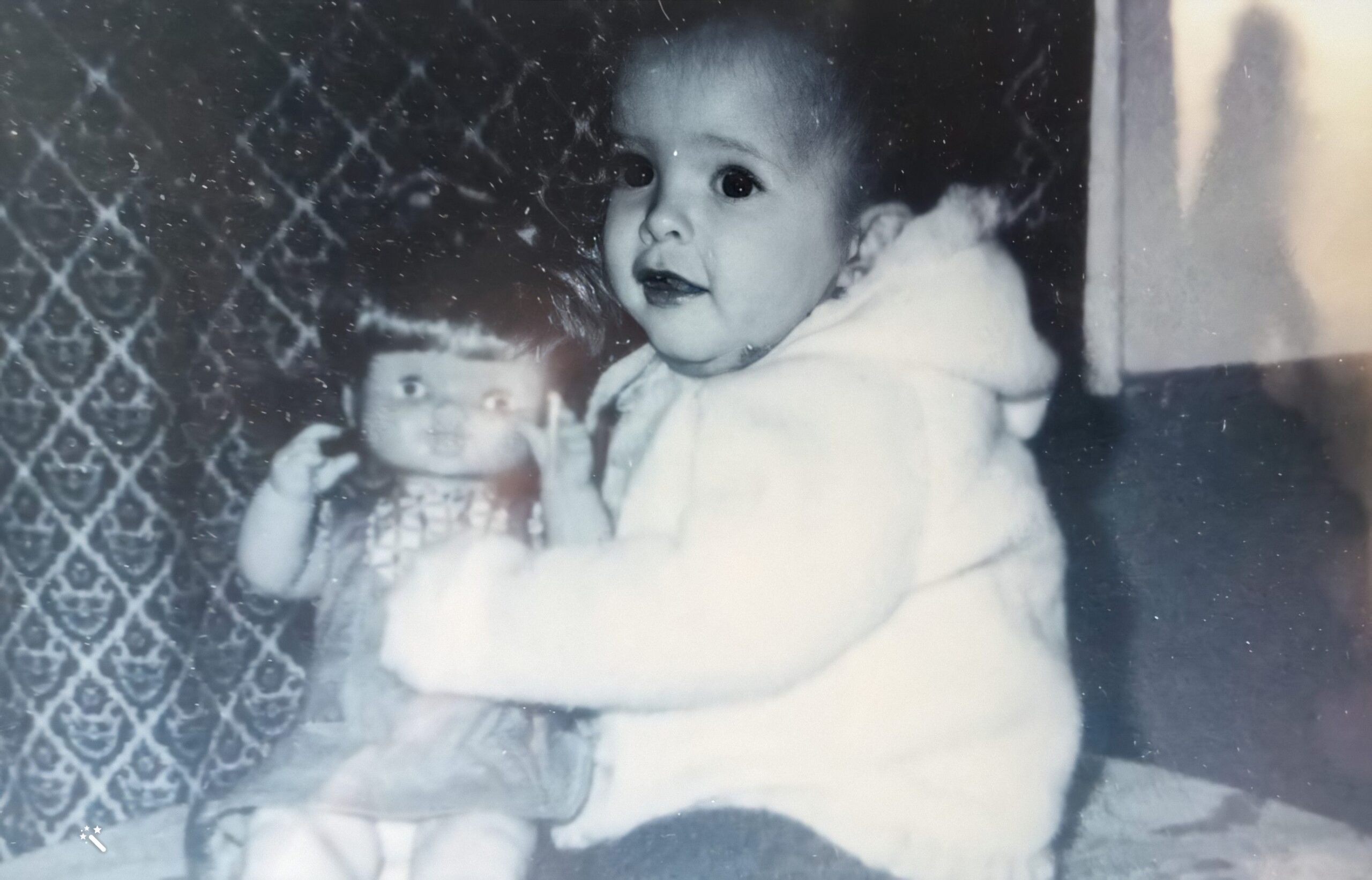 Luisa Candelaria cuando era un bebé