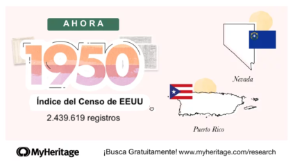 El índice del censo de 1950 de los EE.UU. para Nevada y Puerto Rico ya está disponible