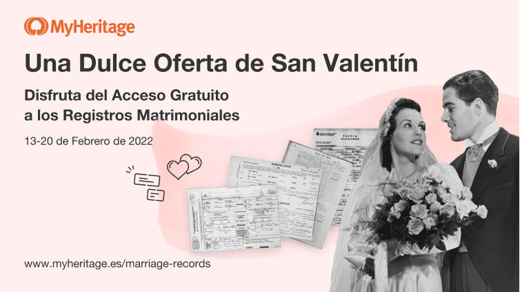 Oferta especial de San Valentín: Acceso Gratuito a todos los Registros Matrimoniales