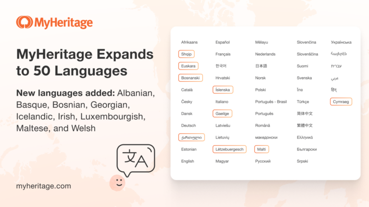 MyHeritage se expande a 50 idiomas
