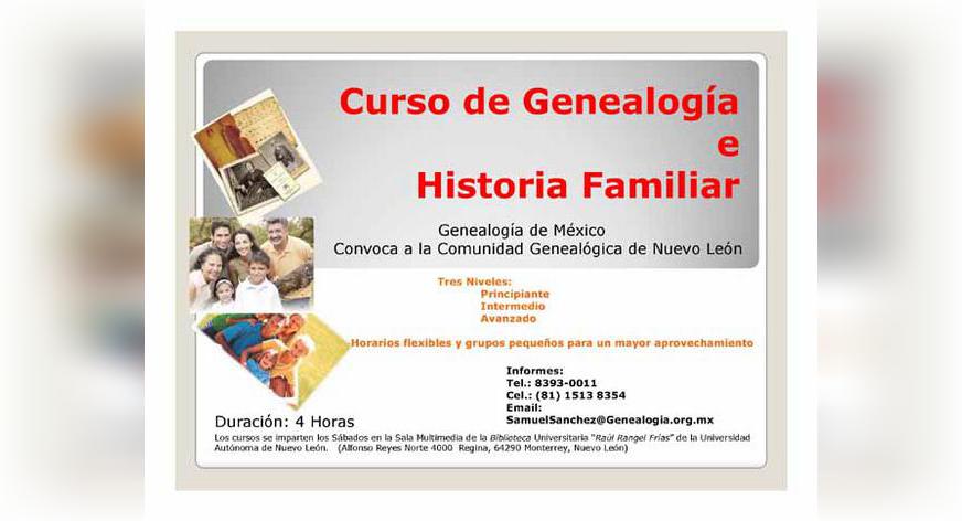 Genealogía de México realiza curso: “Genealogía e Historia Familiar”