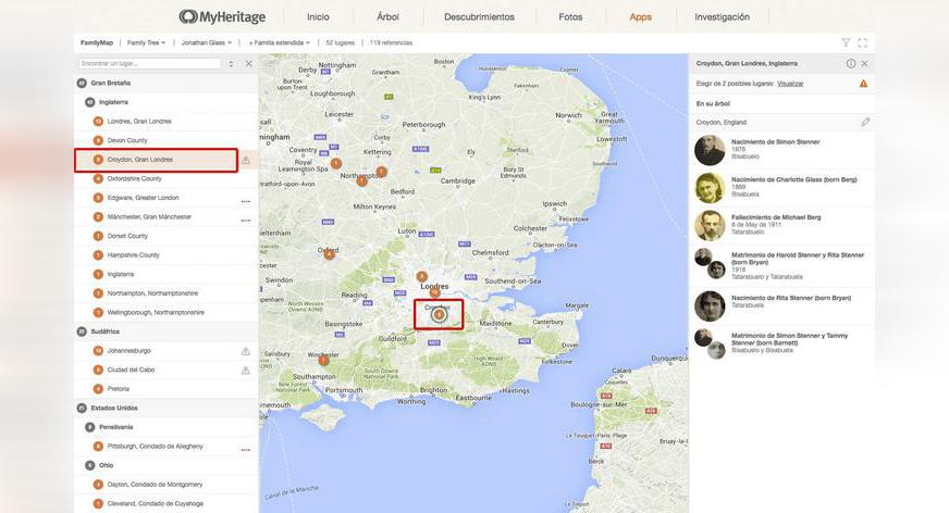 FamilyMap: el mapa interactivo de su historia familiar