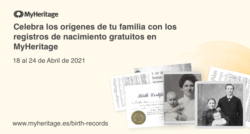 Celebra la Primavera con los Registros de Nacimiento Gratuitos en MyHeritage
